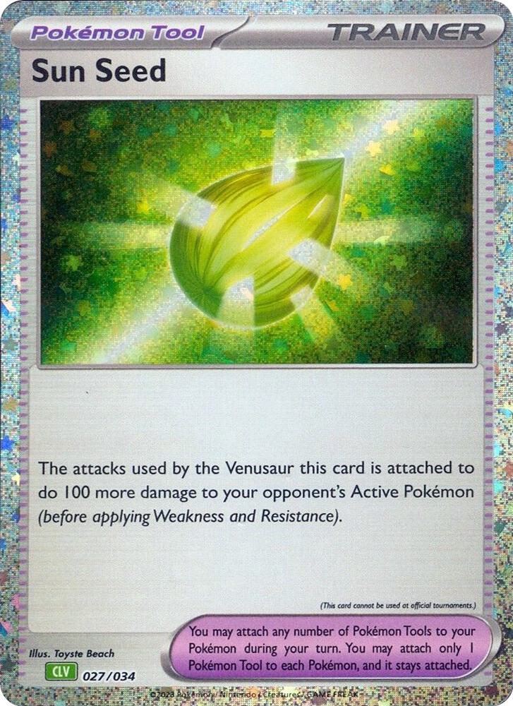 Set of 3: Scorching Charcoal, Drops in the Ocean and Sun seed - Pokemon TCG Classic