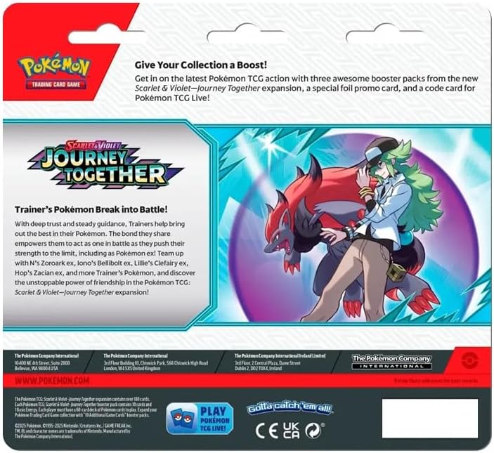 Pokemon TCG Scarlet & Violet 9 Journey Together Three Booster Blister