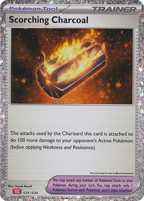 Set of 3: Scorching Charcoal, Drops in the Ocean and Sun seed - Pokemon TCG Classic